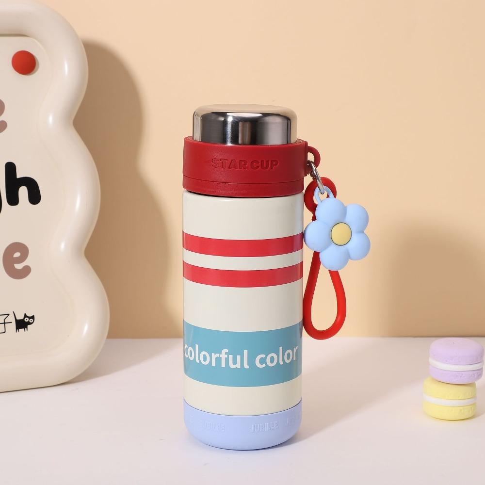 Portable Stainless Steel Thermos Mug Elegant Water Cup Dust Proof Thermos Cup  Student