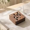 Magnetic Closure Walnut Cufflink Box Flip‑top Solid Cufflink Organizer Personalized Exquisite Wood Magnetic Closure Storage