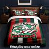 South Sydney Rabbitohs Design Set Biancheria da Letto 1 Copripiumino + 2 Federe Morbido Traspirante Biancheria da Letto per la Casa