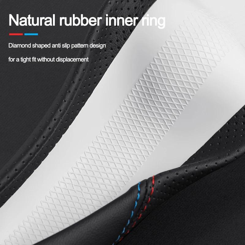 High Quality Leather Car Steering Wheel Cover Wrap Holder for Volvo XC60 S90 S60 XC40 S60l Braid on Steering-Wheel Protector