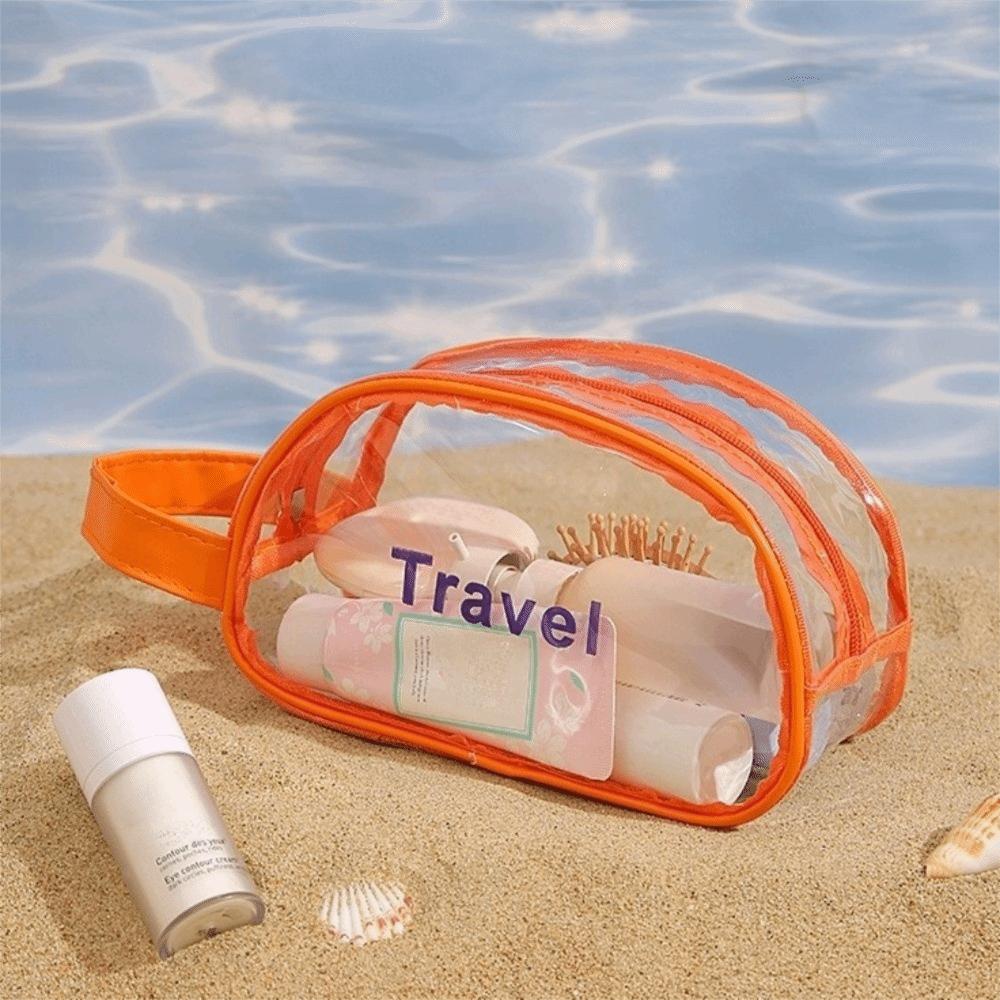 Large Capacity Transparent Cosmetic Bag PVC Outdoor Sports Bag Fashion Swimming Storage Bag Sports