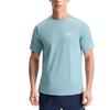 Cycling Casual Solid Color Letter Short Sleeve T-Shirt Men Tops Stone-Blue A11M528108F-LB