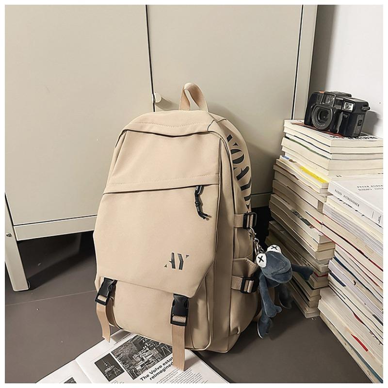 High value niche design backpack couple solid color simple lightweight large capacity backpack