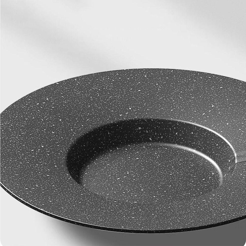 Convenient Round Shape Griddle Pan Thicken Nonstick Deep Baking Tray Flat Base Concave Design Flat Skillet Grill