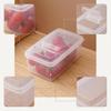5xPortable Fruit Lunch Box for Students, Transparent Divided Food Container with Lid Picnics and