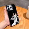 Anime S-Sosuke Aizen Phone Case For iPhone17 16 15 14 13 12 Pro Max Grey Black Matte Laser Metallic Aurora Funda