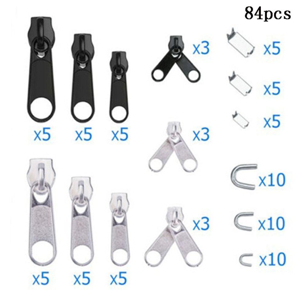 

Multiple Sizes Zipper Pull Set Electroplating Process Zipper Accessories Mother 85pcs