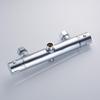 Copper Electric Water Heater Faucet with Solar Thermostatic Valve, Round Rod, Dual Water Outlet