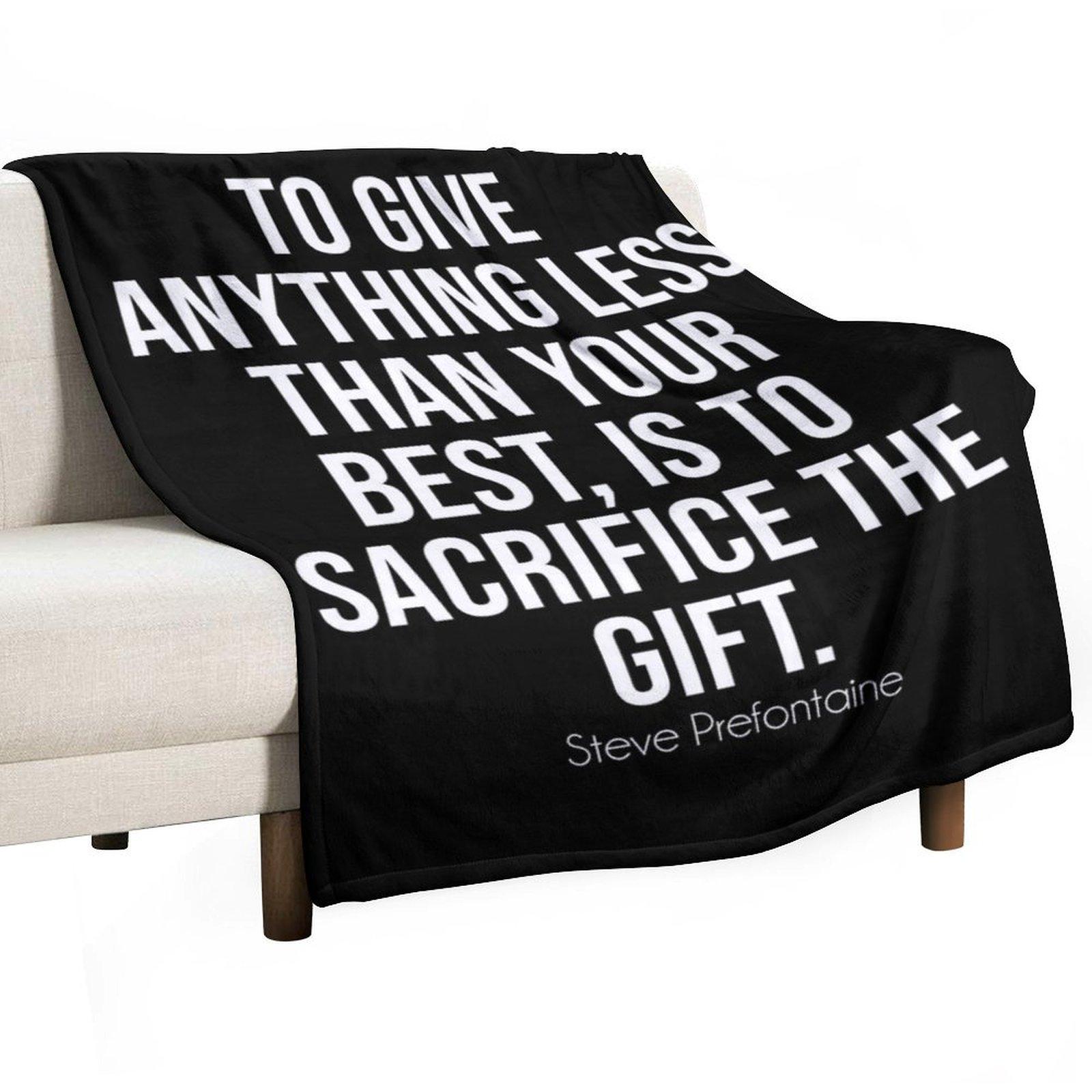 Steve Prefontaine quote Throw Blanket Multi-Purpose Large Beautifuls warm for winter Blankets 30x40in