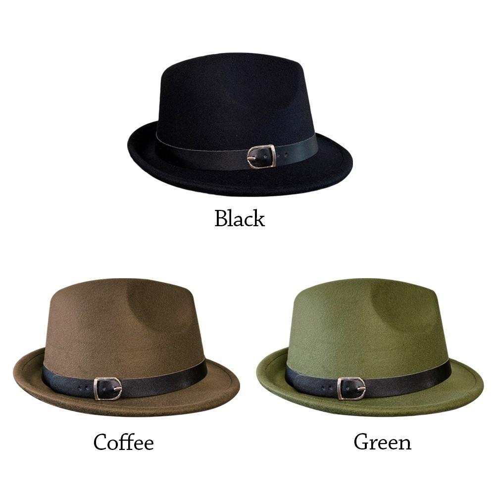 Short Brim Bucket Hats Felt Fabric Trilby Hat New Panama Hats  Winter Season