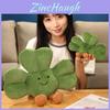 Green Clover Plush Toy With Short Pile Fabric For Sofa Cushion And Collectible
