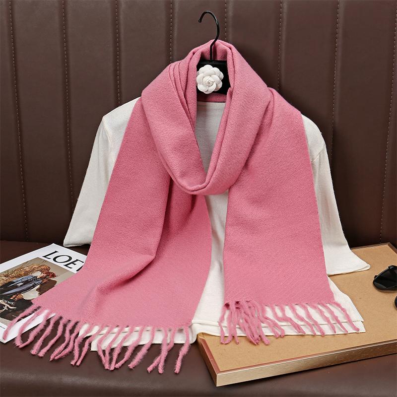 New Winer Warm Cashmere Scarf for Women Fashion Solid Thick Blanket Pashmina Shawl Wrap Female Bufanda Echarpe Foulard