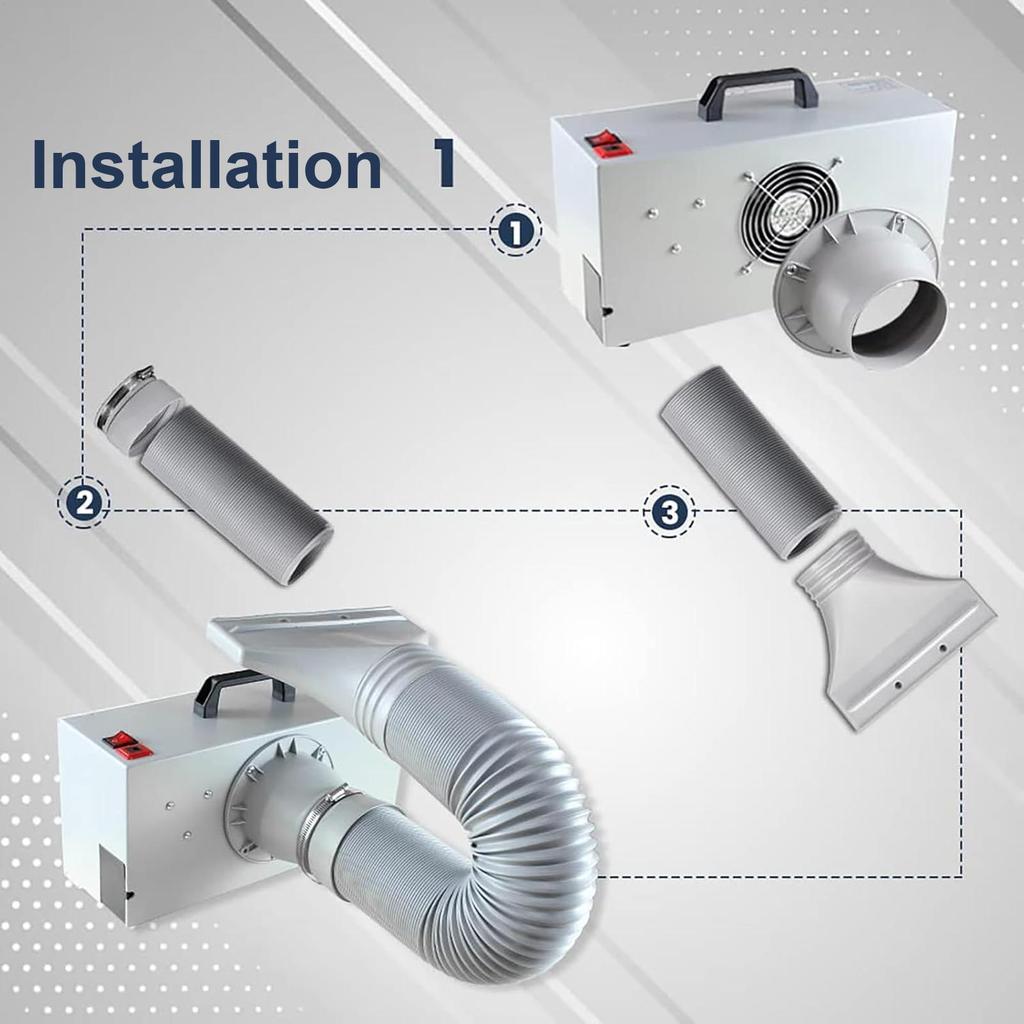 Portable AC Window Vent Kit Portable AC Unit Ducting Exhaust Kit Extension Ventilation Replacement Adapter For Bedroom Study