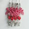 Lovely Phone Charm Colorful Beaded Keychain Acrylic Alloy Keyring Bag Accessory