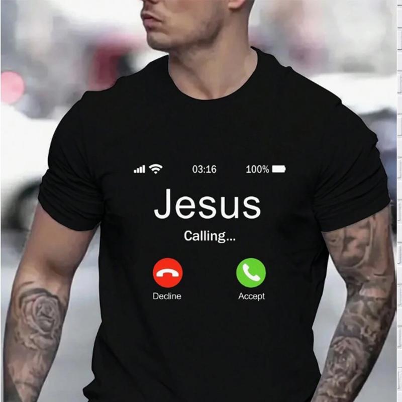 

Нова літня чоловіча модна футболка. Чоловіча футболка з принтом. Креативний телефонний дзвінок 8XL