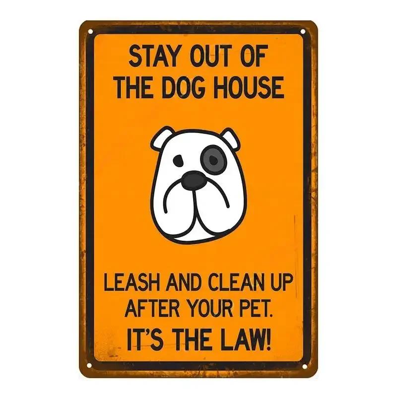 Warnschild aus Aluminium: „Vorsicht vor Hund und Katze!“ – Vintage-Wandplakette für Hof, Garten, Bar, Haus, Männerhöhle