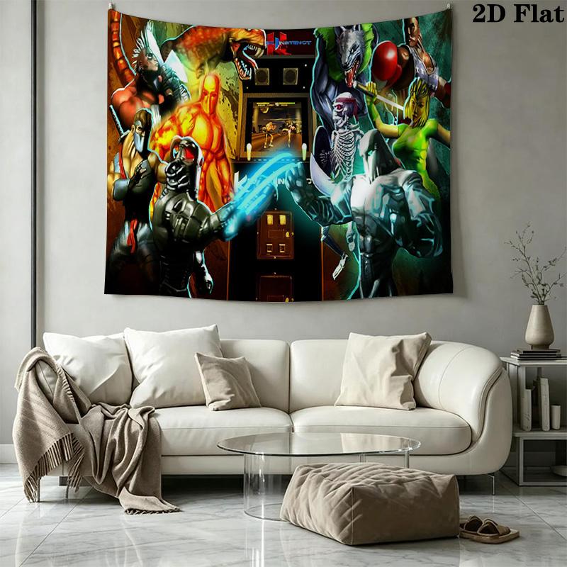 KILLER INSTINCT Wall Tapestry Aesthetic Wall Hanging Printed Fabric Blanket Decorative Tapestries for Bedroom Living Room Home Decor