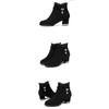 New Autumn Fashion Boots Women Fur Winter Warm Pointed Ankle Boots Sexy High Heel Rhinestone Decoration Zipper Women Boots