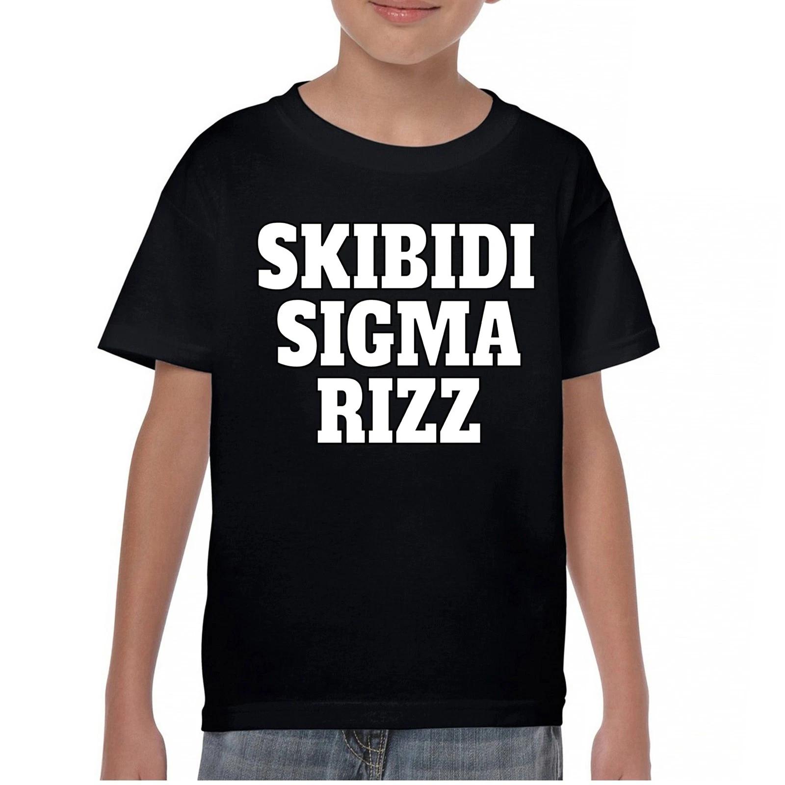 Skibidi Sigma Rizz Youth kids boys T-Shirt Funny Goat Gyatt Meme Zoomer Viral Kids 140