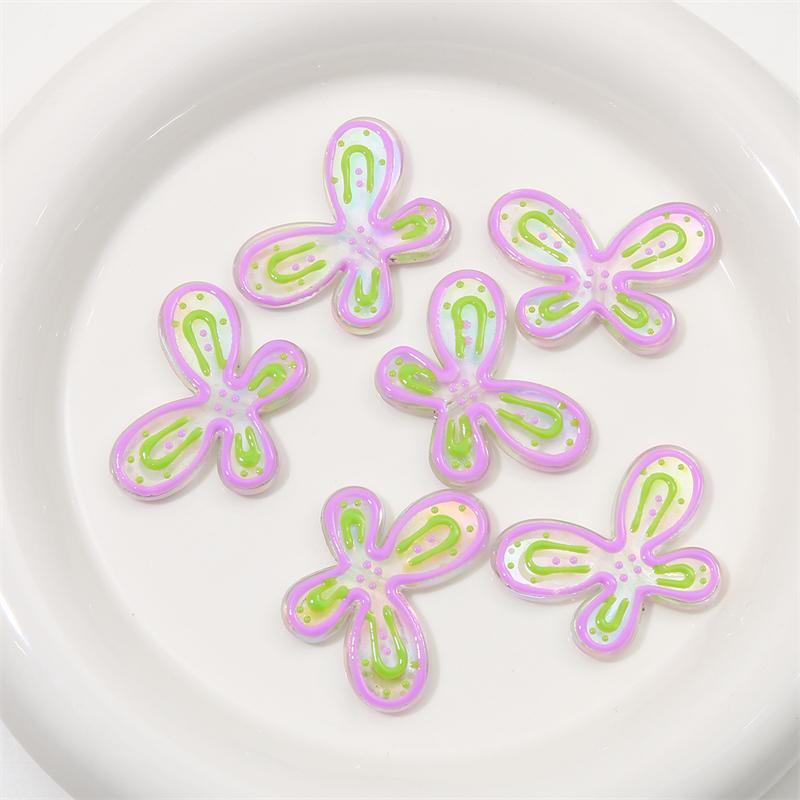 Akrylové ručně vyráběné kapající olejové motýlí korálky pro výrobu šperků DIY Náramek Náhrdelník Náušnice Řetízek na telefon