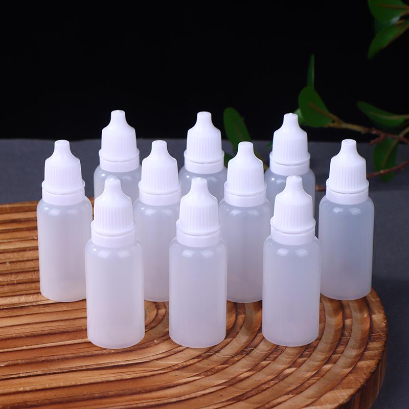 10Pcs 5/10/15/20/30/50Ml Empty Plastic Dropper Bottle Paint Beauty Oil Squeezable Refillable Bottle Cosmetics Storage Bottles