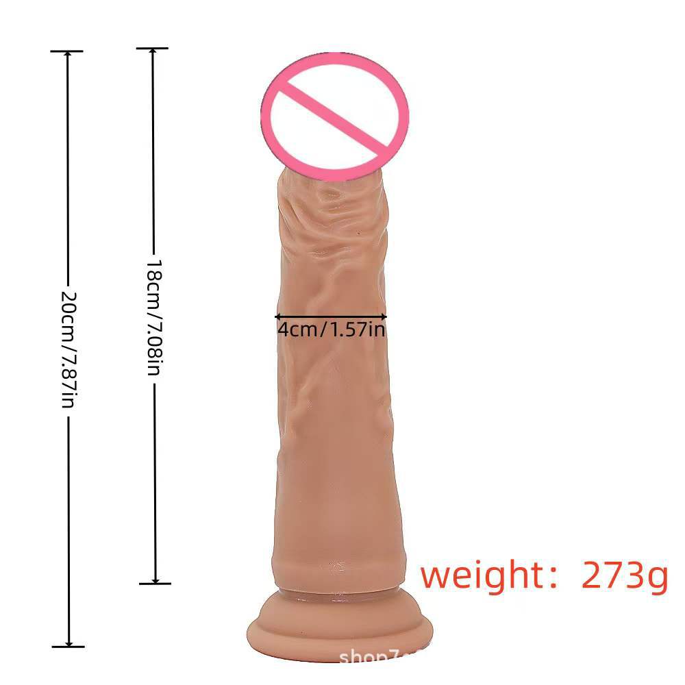 Double Layer Liquid Silicone Female Adult Product Simulation Dildo Soft Flesh Anal Plug Dildo Massage Masturbator
