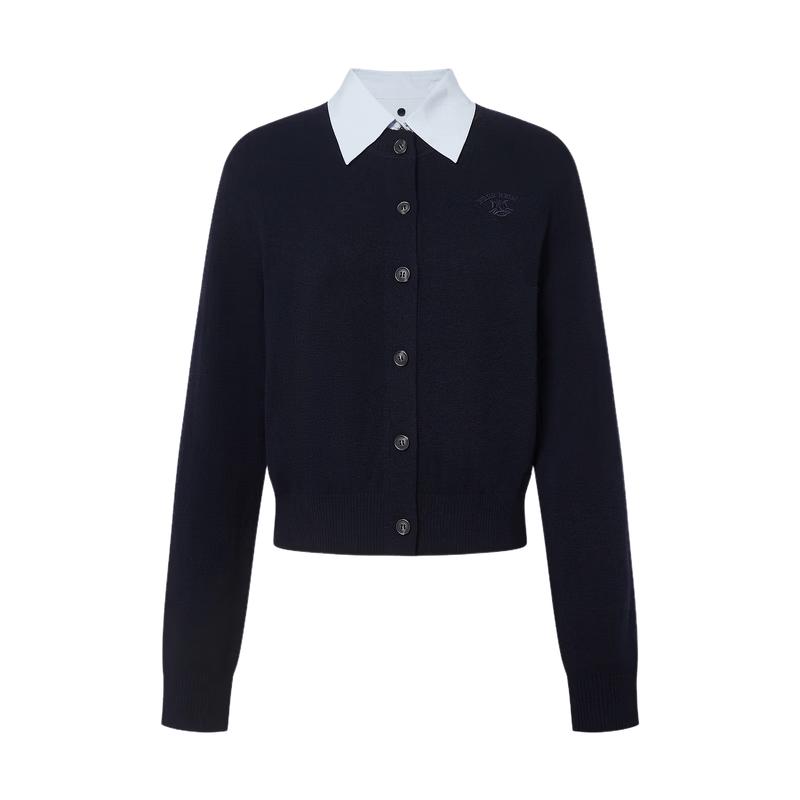 MO&Co. Detachable Leather Lapel Knit Cardigan M