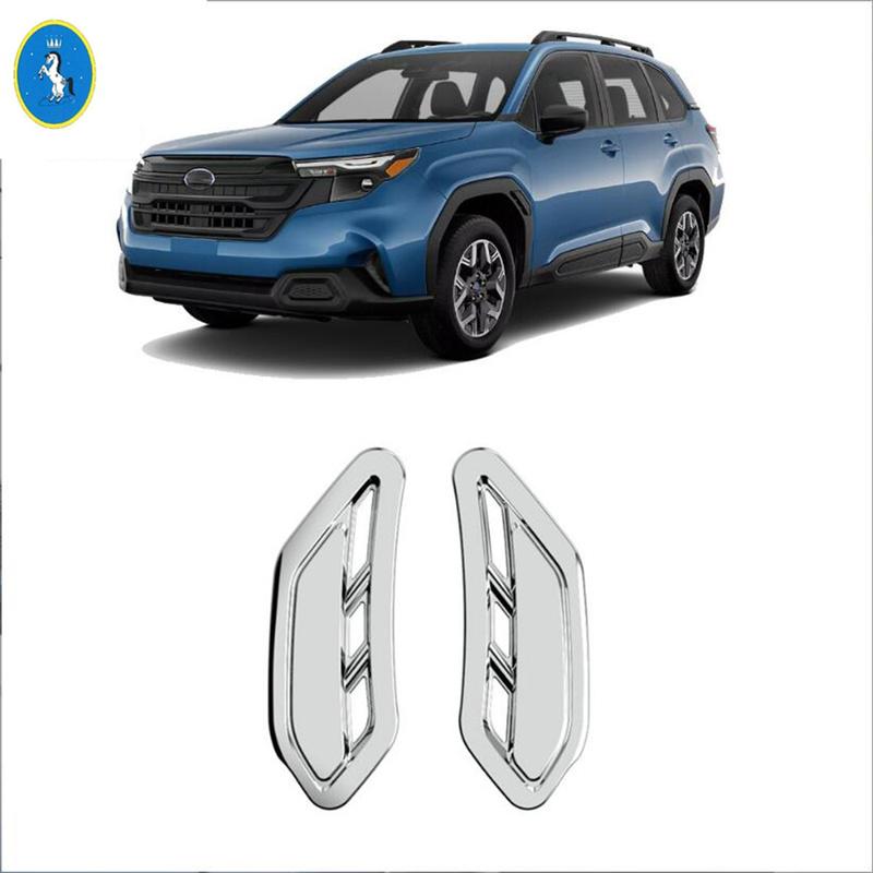 For Subaru Forester 2025 Car Styling Side Air Flow Vent for Fender Hole / Front Fog Lights Lamp Panel Cover Trim ABS Accessories