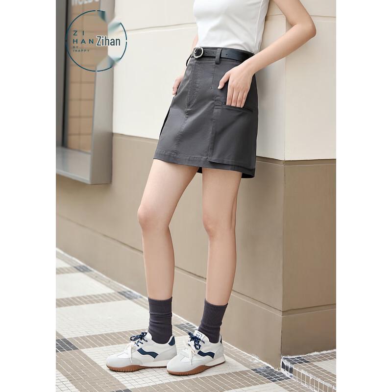 

ZIHAN Women s High-Waist Utility A-Line Mini Skirt S