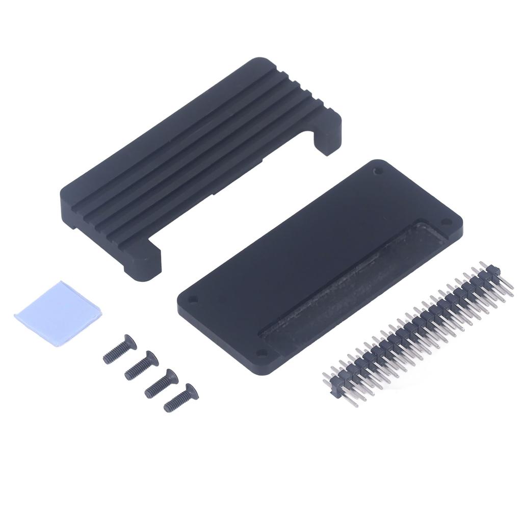 Kylfodral i aluminiumlegering Akrylbottenkåpa Passivt kylande hölje för Raspberry Pi Rak stiftlist