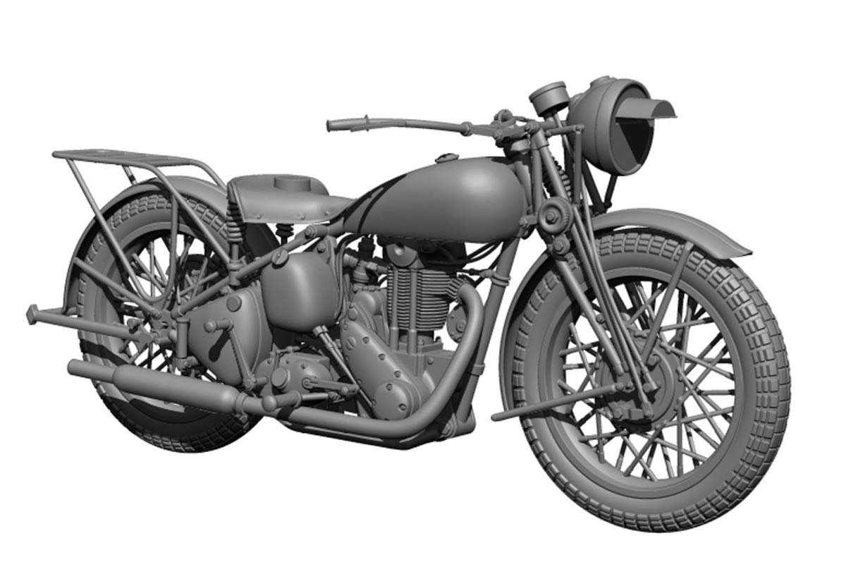 

H3 Model WWII British Army Military Motorcycle Born to Ride Resin Kit HS35012 1/35