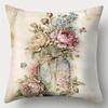 Home Decor Floral Bird Pattern Decorative Pillow Covers Pattern Cushion Cover Suitable For Sofa Bedroom Car Pillow Cover