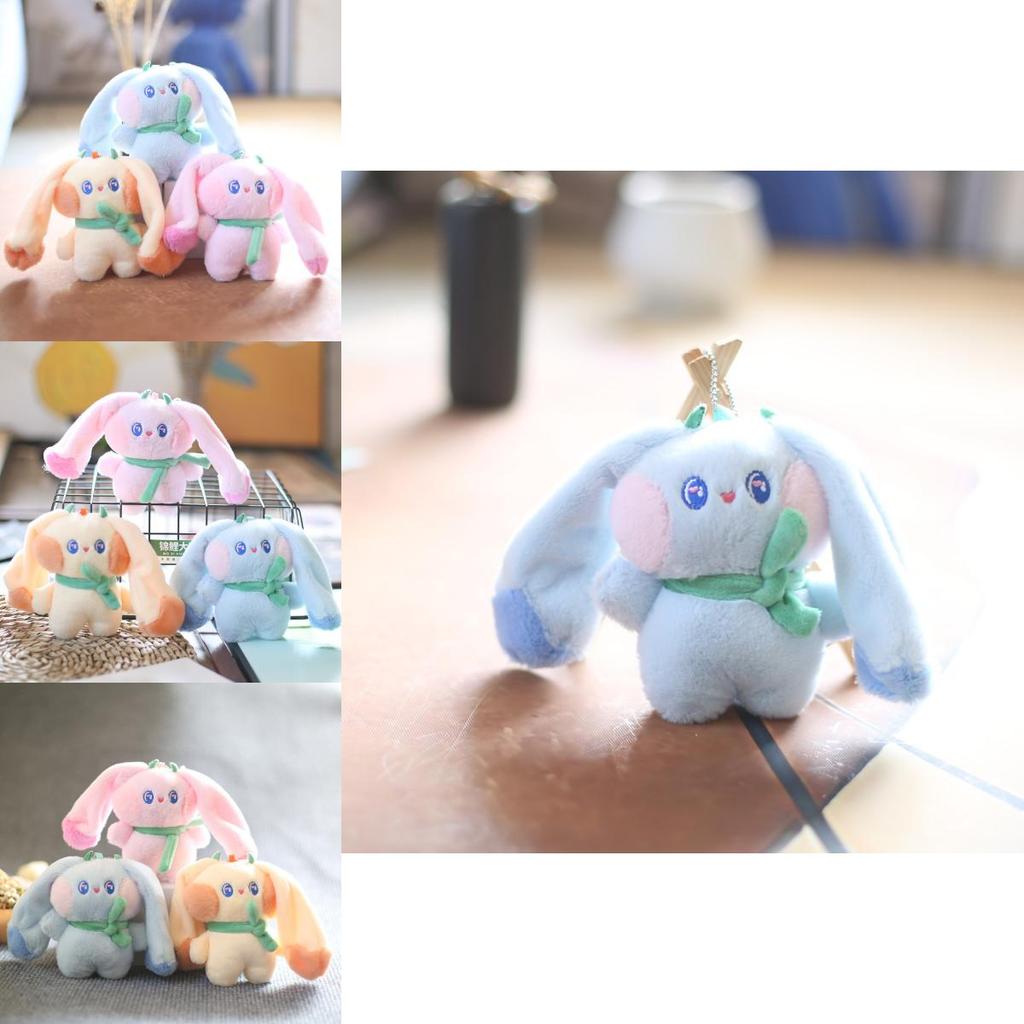 Cute Plush Bunny Keychain Adorable Soft Stuffed Animal For Backpacks And Bags