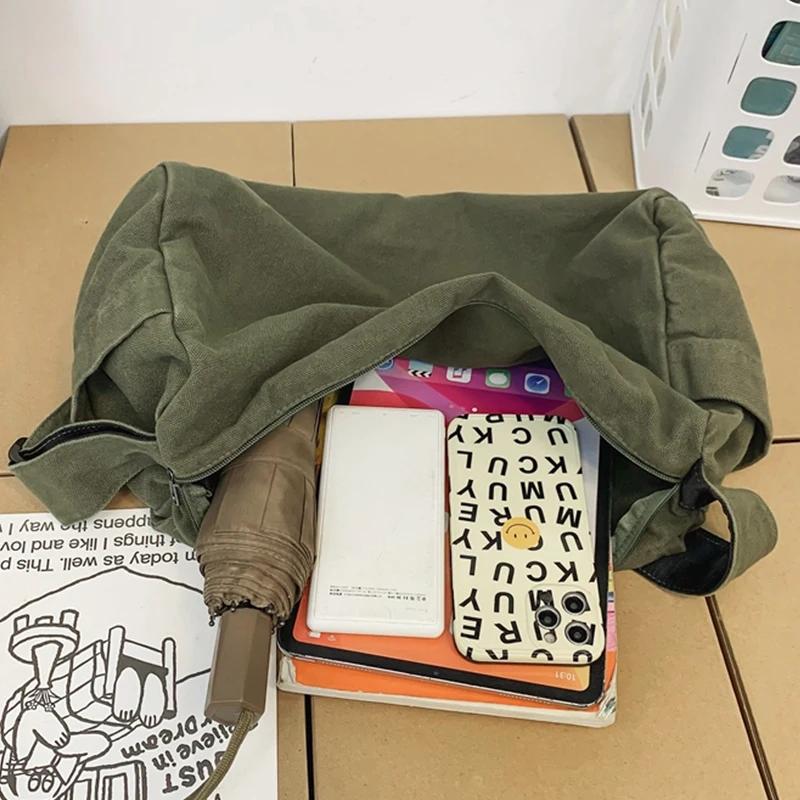 Women's Messenger Bag Vintage Handbag Canvas Teenager Men's Shoulder Tote Bags Casual Handbag Crossbody Handbags