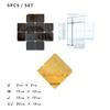 6pcs Self Adhesive Mirror Sheets Flexible Non Glass Mirrors Removable Mirror Wall Stickers Home Room Bedroom 3D Wall Decor