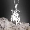Halloween Series Reaper Skull Pendant Accessories Skull Reaper Sickle Pendant Necklace Men's Titanium Steel Necklace