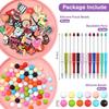 122 Pcs Silicone Focal Beads for DIY Pens Making Kit Include 12 Beadable Pens 110 Silicone Focal Beads for Pen Keychains DIY Making