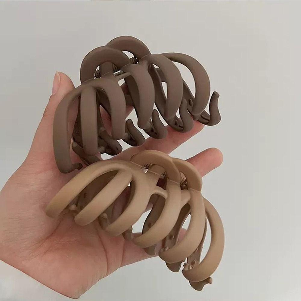 

Clips Stylish Headdress Hollow Pumkin Shape Plastic Hair Claw Women Shark Clip Korean Hair Clip