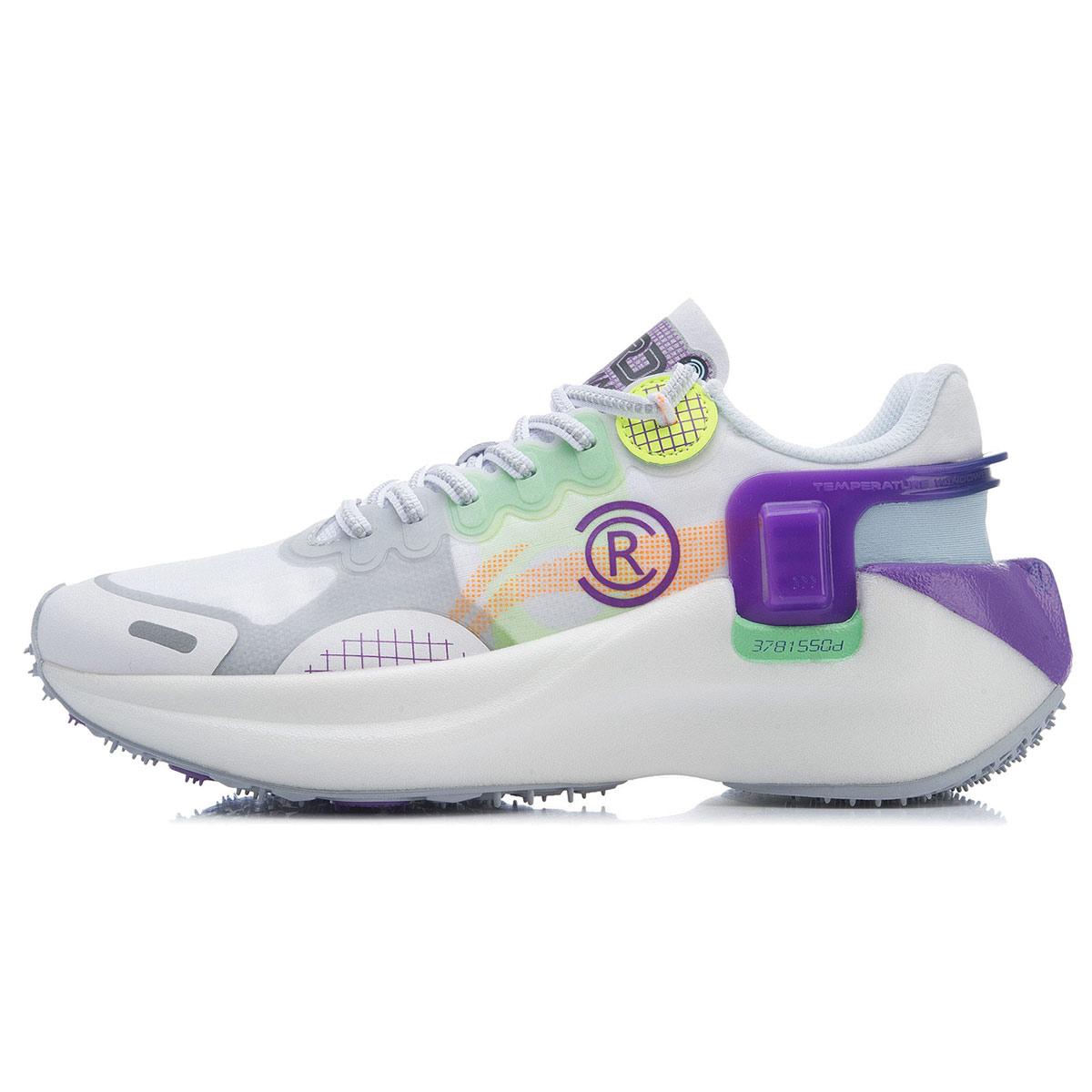 

New LiNing Ranger Essential Anti Slip Wear Resistant Low Top Running Shoes Women s White Gray Purple ARHR054-1 36
