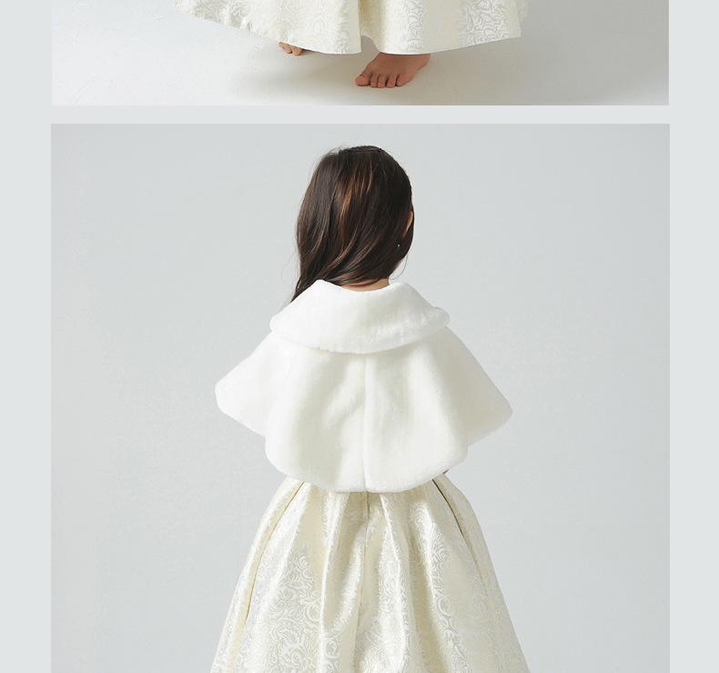 Children's Wool Cape Shawl Cloak - Autumn/Winter Outerwear for Girls