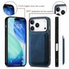 For iPhone 17 Pro Case Retro Leather + TPU Phone Cover with Detachable Card Slot