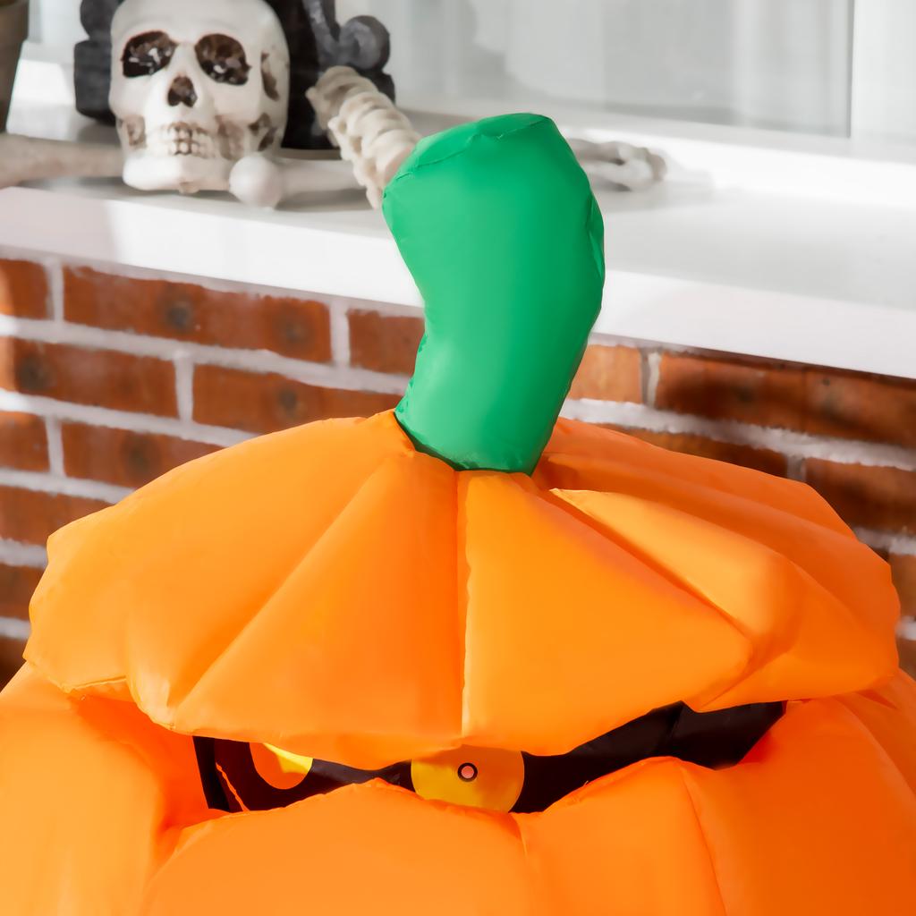 Self-inflating Halloween Decoration Halloween Pumpkin, Incl LEDs Outdoor Weatherproof, 76 X 64 X 115cm, Orange