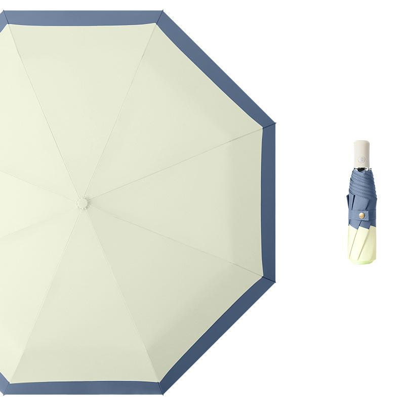 Trzyczęściowy, w pełni automatyczny łącznik krawędziowy Koreański mały, składany parasol z samoczynnie otwierającym się i zamykanym potrójnym parasolem