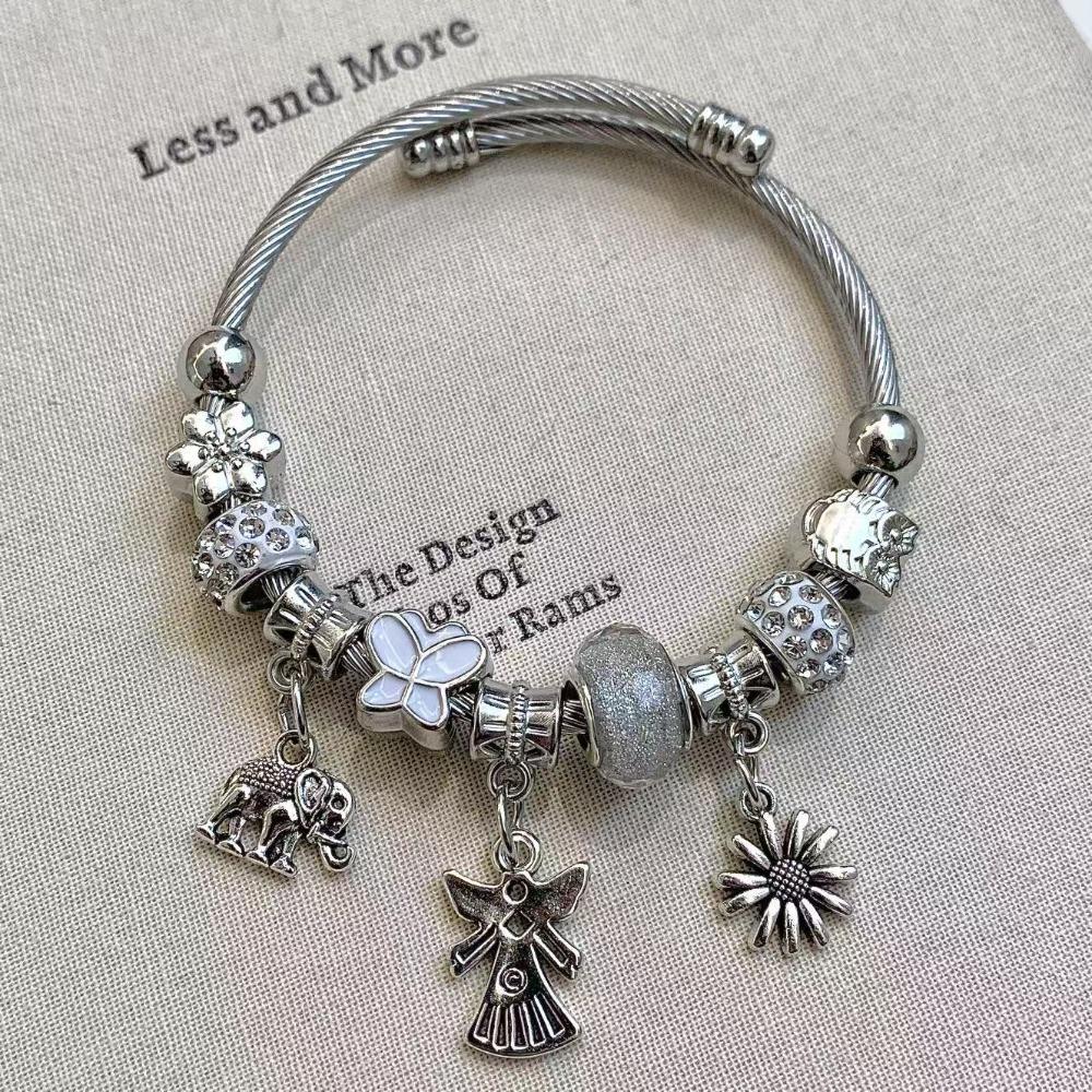 

Beaded Bracelet Multielement Stainless Steel Copper Alloy Fashion Jewelry Trendy Accessory for Women