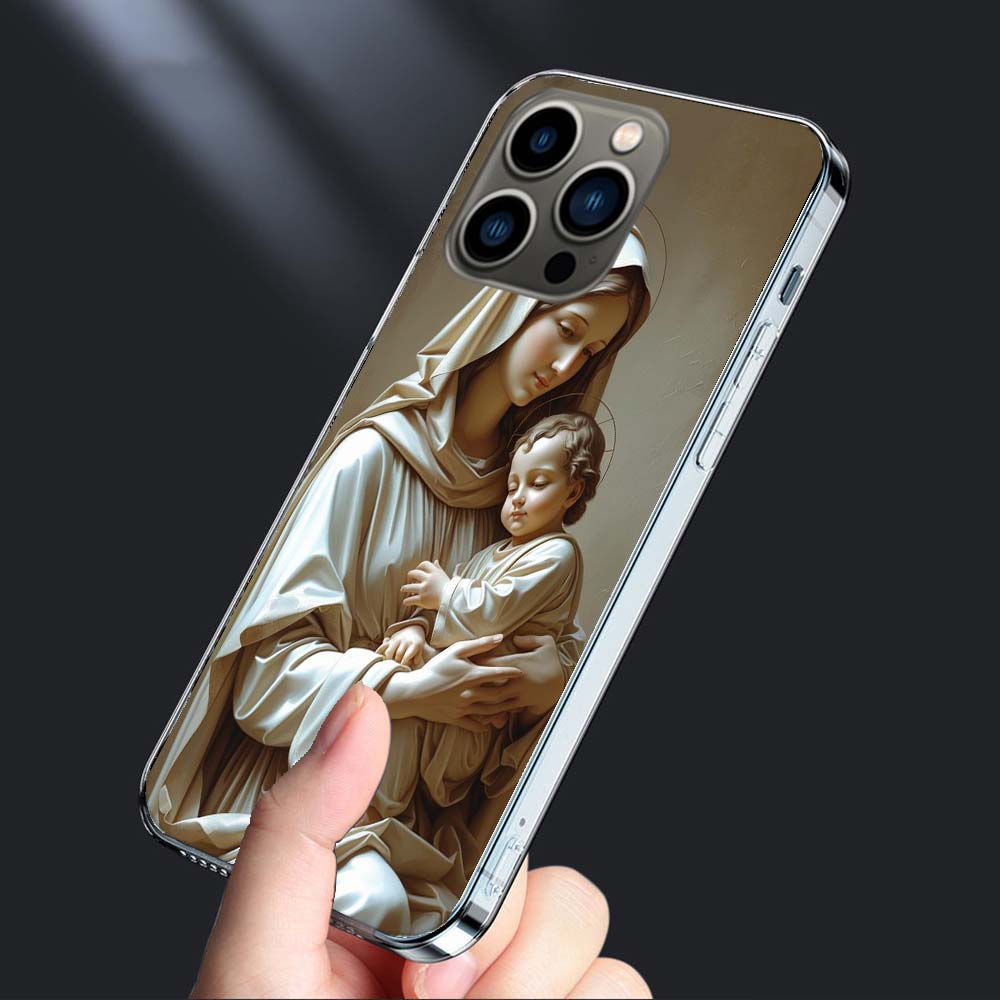 The Virgin Mary and the Baby Phone Case For Iphone 16E 15 Pro 14 Plus 17E 16 17 Pro Max Air 11 12 13 Mini Shockproof Capa Cut