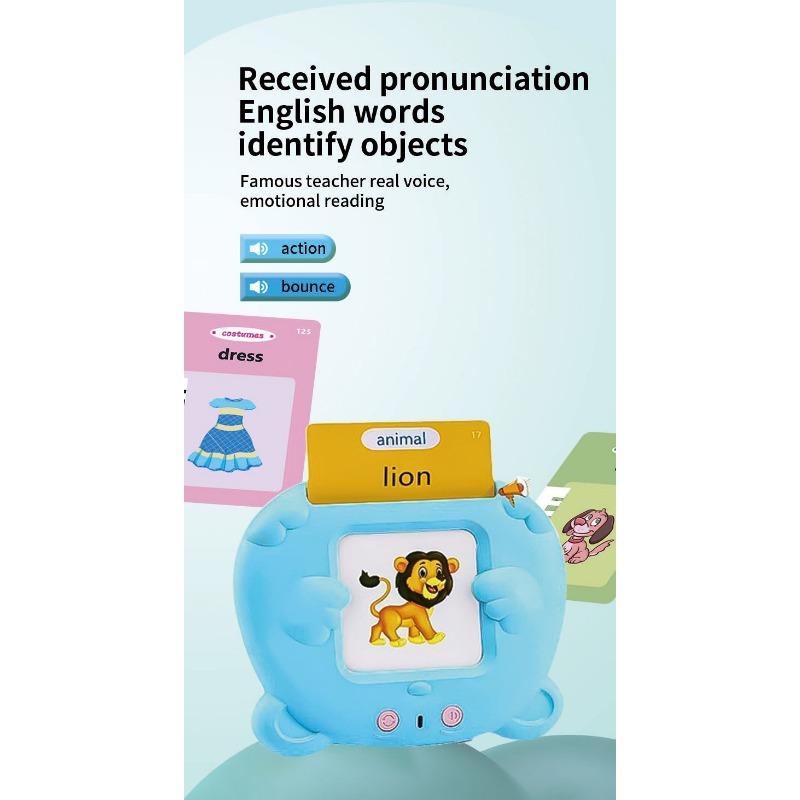 1PACK Children's Early Education Card Machine 1-6 Year Old Baby Educational Toys Chinese and English Enlightenment Literacy Card Learning Machine