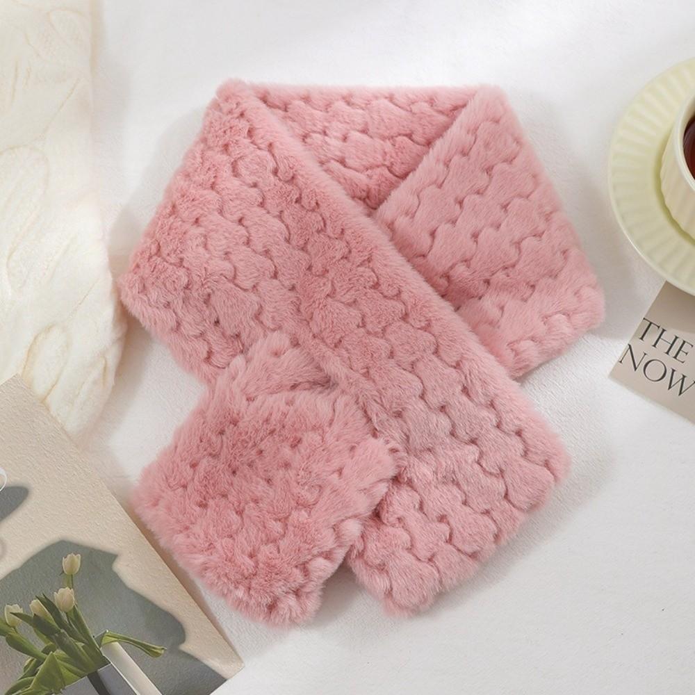 Thickened Cross Scarf Cold-proof Knitted Neckerchief Elegant Neck Collar  Outdoor