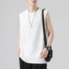 Summer Cotton Tank Tops Men Solid Color Sleeveless Tees Loose Vest Men's Casual Sports Comfortable Breathable O-Neck Tank Tops