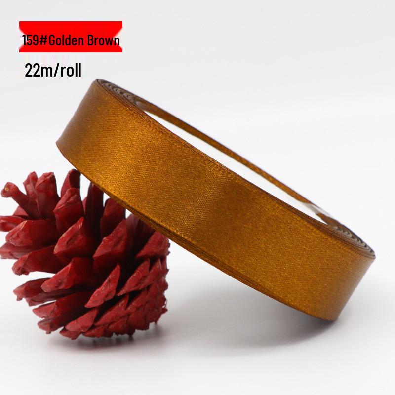 2.5cm Polyester Woven Ribbon for Flower Gift Packaging, Wedding Cakes, and Decorations in Silk Colors