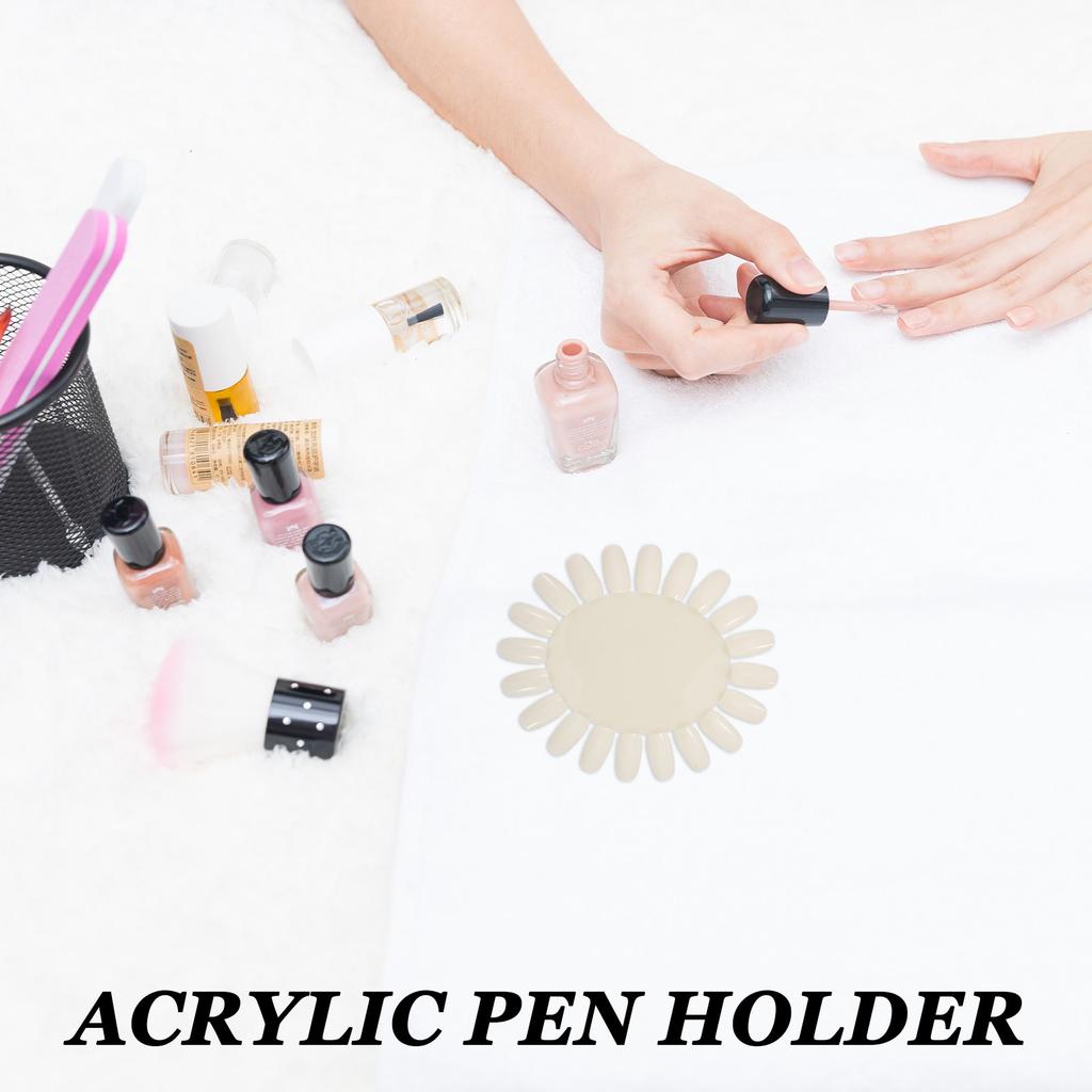 20Pcs Nail Display Wheel Oval Transparent Plastic Sample Board 20 Tips for Manicure Nail Polish Color Show Wheel Salon DIY Art